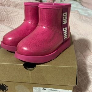 clear mini ugg boots
